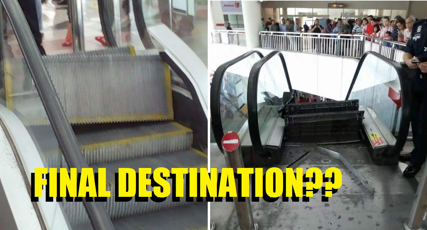 "I thought it was an earthquake", Miri Airport Escalator Collapses. - World Of Buzz 1