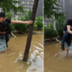 Chinese Girlfriend carries Boyfriend over Flood Waters to Save his Leather Shoes - World Of Buzz 6
