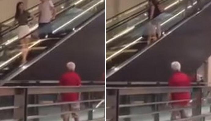 Elderly Peeping Tom Caught Looking Up Women's Skirts By Escalators! - World Of Buzz