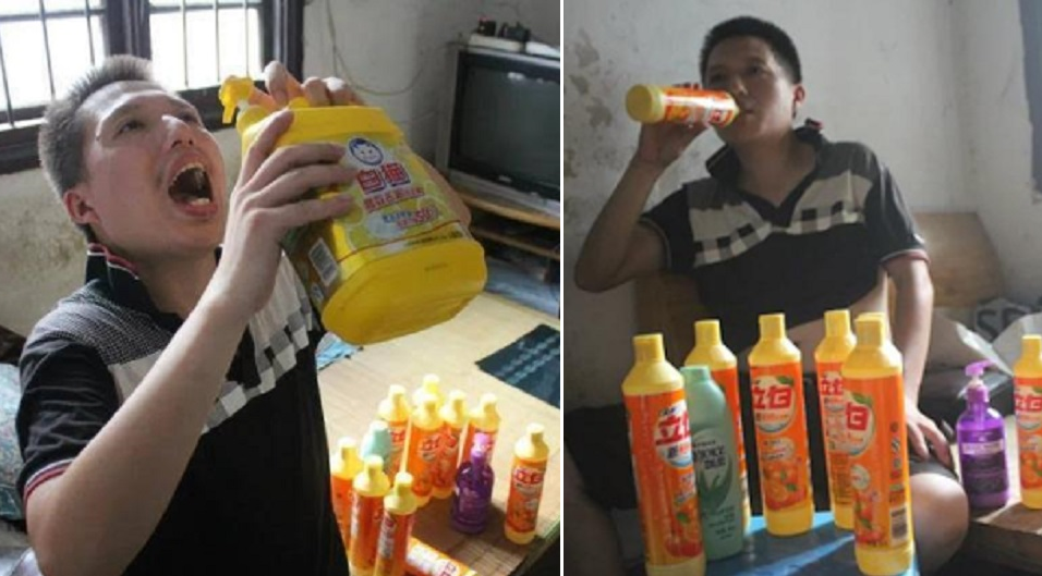 Chinese Dude that Drinks Detergent Wonders why Women Don't Want Him - World Of Buzz 2