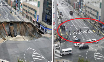 MASSIVE Japanese Sinkhole Completely Filled And Opened In 1 Week - World Of Buzz 4