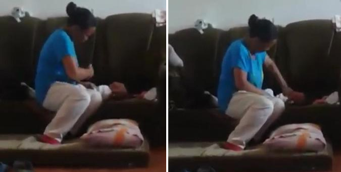 Video Shows A Woman HITTING A Young Baby's Face For One Minute Non-Stop! - World Of Buzz 4