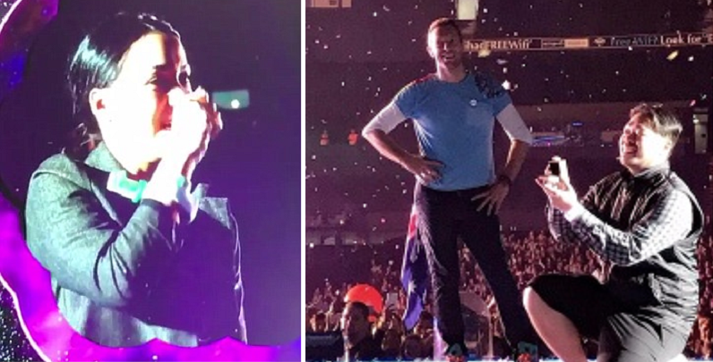 Coldplay Stops Concert In Melbourne As Man Proposes To Girlfriend On Stage - World Of Buzz