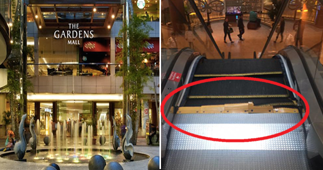 Man Avoids Serious Injury from The Garden's Malfunction Escalator - World Of Buzz