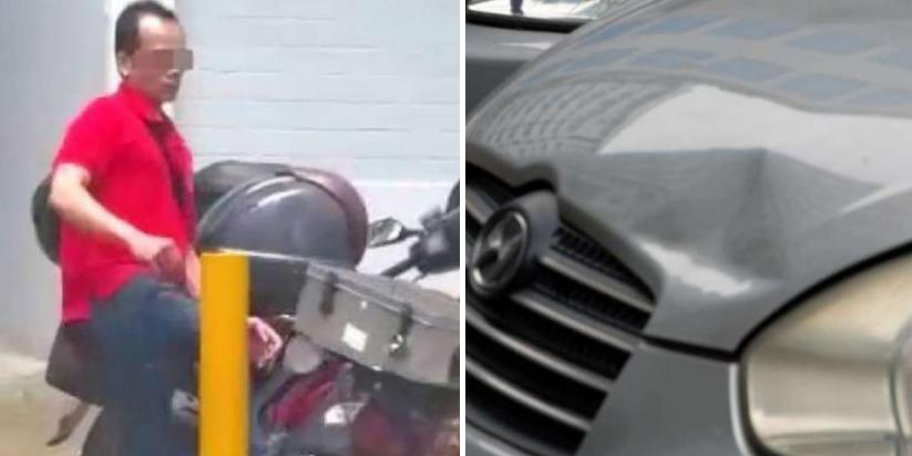 Singaporean Man Punches Parked Car Until He BLEEDS For No Good Reason - World Of Buzz 4