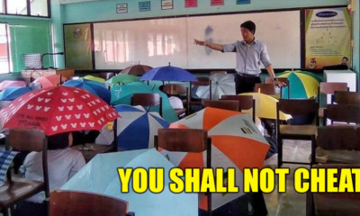 Teacher Asks Students To Open Umbrella To Prevent Cheating During Exam - World Of Buzz 6
