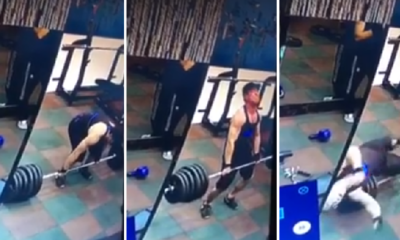 Buff Guy Collapses On The Floor After Lifting Too Heavy In The Gym - World Of Buzz 5