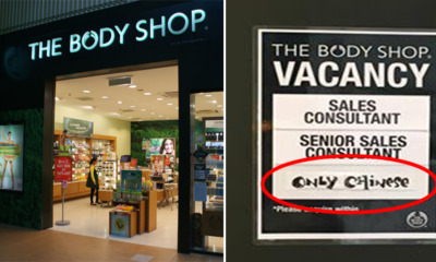 The Body Shop Malaysia Labeled As Racist After Job Ad Contains 'Only Chinese' - World Of Buzz 3