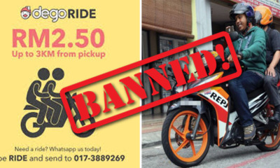 Transport Ministry: Dego Ride Motorcycle Service Is A NO-GO - World Of Buzz