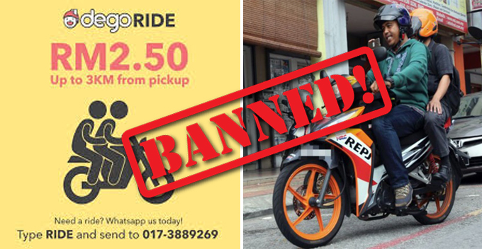 Transport Ministry: Dego Ride Motorcycle Service Is A NO-GO - World Of Buzz