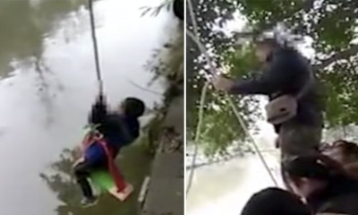 Merciless Chinese Father Hangs 7-Year-Old Son Above River And Tests Son's Arithmetic Skills - World Of Buzz