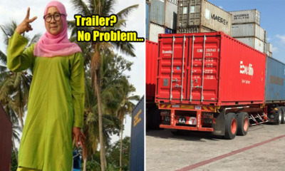 Malaysian Single Mother Breaks Stereotype And Drives Trailer for RM7,000 Salary - World Of Buzz 1