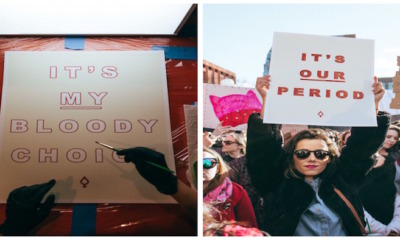 Rally-Goers At International Women's Day Used Period Blood To Make Their Protest Signs - World Of Buzz 5
