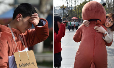 Chinese Man Sells "Bear Hugs" to Raise Money for Son's Cancer Treatment - World Of Buzz 9