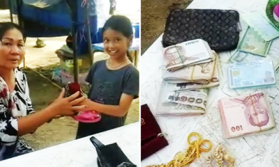 Honest Little Girl Returns Bag Containing RM16,665 Cash to Grateful Thai Lady, Gets Rewarded - World Of Buzz 1