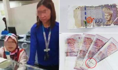 Malaysian Woman Furious after Receiving Damaged and Fake RM100 Banknotes Over Counter - World Of Buzz 3