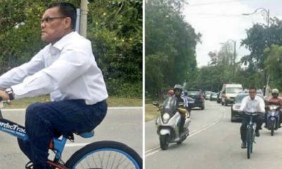 Pahang MB Rides Bicycle on Road and Causes Massive Traffic Jam - World Of Buzz 9