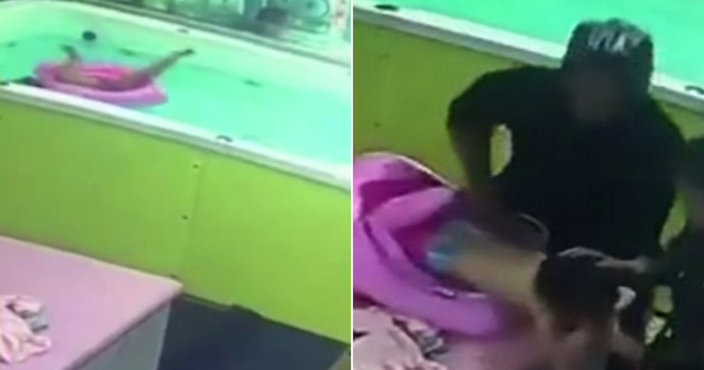 Chinese Toddler Nearly Drowns in Swimming Pool Despite Wearing Floatation Device - World Of Buzz 5