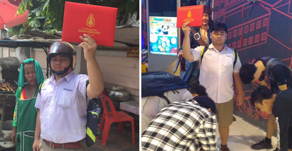 Thai Student Wins the Internet by Bringing His High School Certificate Everywhere - World Of Buzz 3