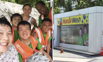 This Car Wash in Singapore Employs Mentally Challenged People to Hand Wash Cars - World Of Buzz 2