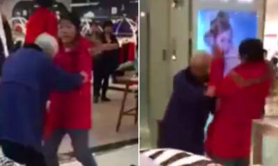 Woman Yells and Beats Old Man in Public, Nobody Stops to Intervene - World Of Buzz 5