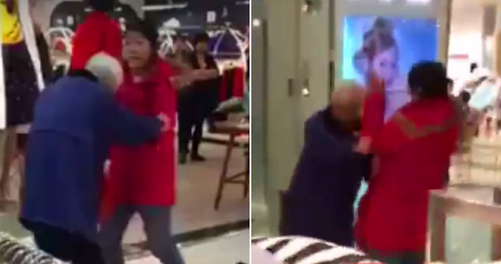 Woman Yells and Beats Old Man in Public, Nobody Stops to Intervene - World Of Buzz 5
