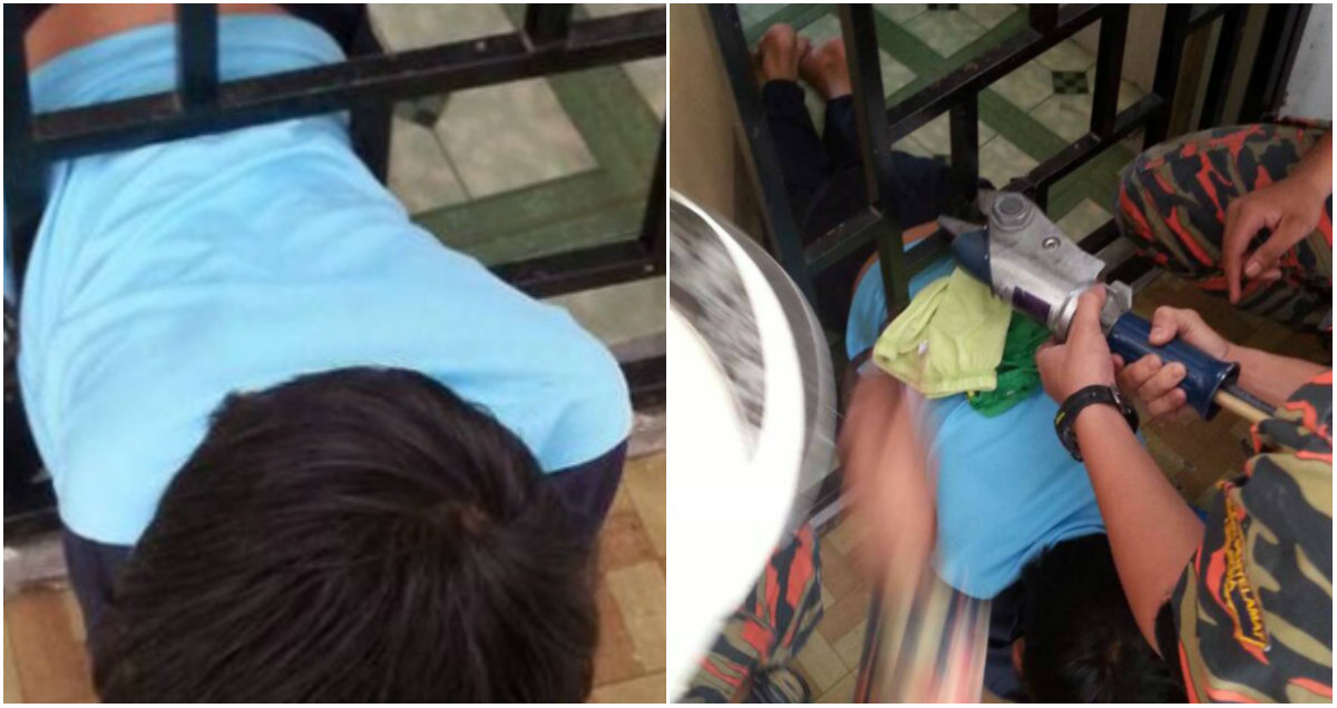 9-Year-Old Boy Tries to Sneak Out of Home, Gets Stuck in Between Door Grill Instead - World Of Buzz 3