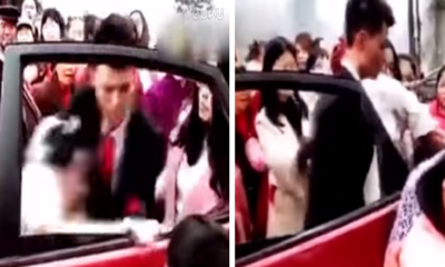 Angry Groom Receives Video of Cheating Bride, Drags Her Out of Wedding Car - World Of Buzz 2