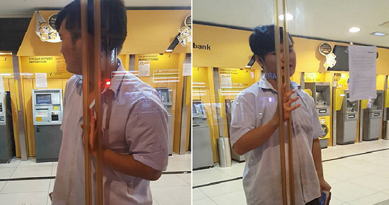 Malaysian Girl Shares Hilarious Experience of Boyfriend Getting Trapped Inside Bank - World Of Buzz 4