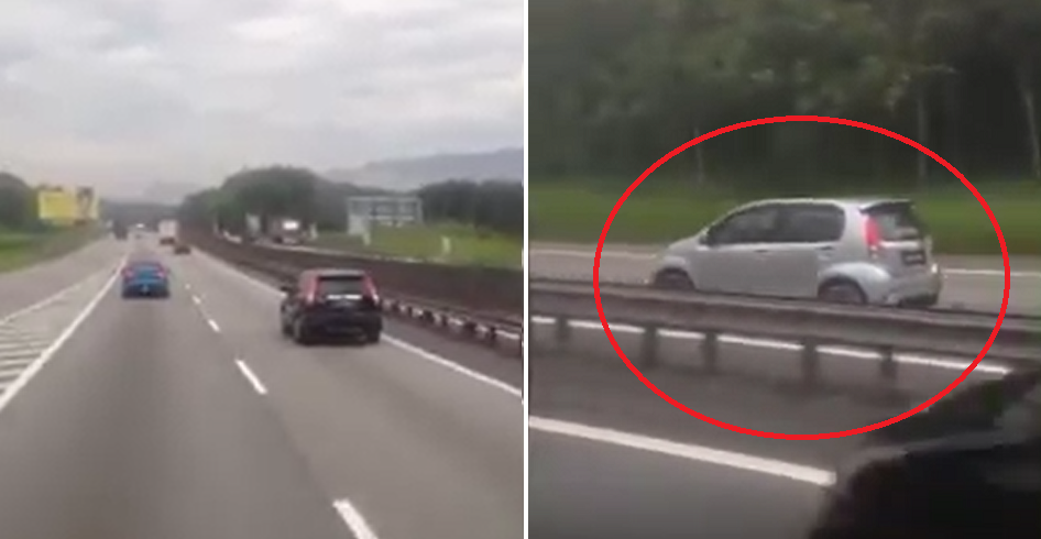 Silver Perodua Myvi Spotted Driving Against Traffic on PLUS Highway in Viral Video - World Of Buzz 1