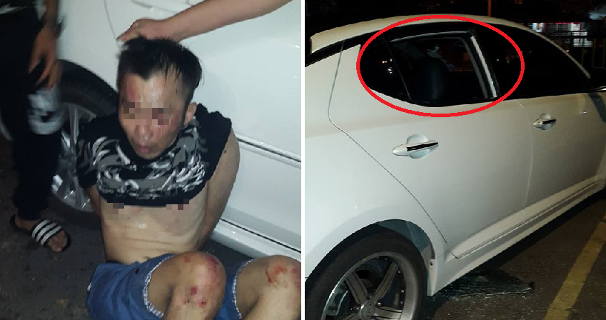 Thief Smashing Car Windows Caught by Angry Crowd at Kepong Night Market - World Of Buzz 4