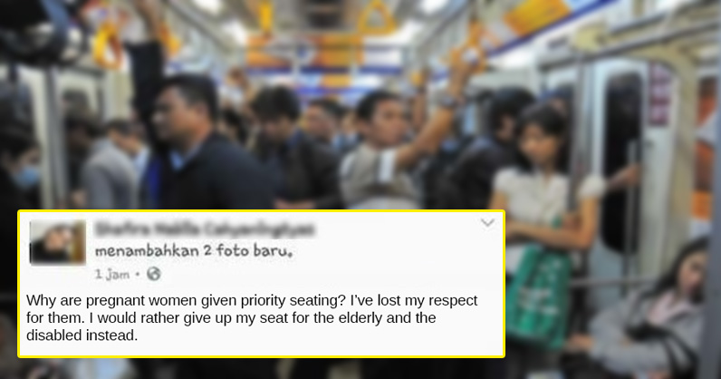 Woman Complains About Priority Seats for Pregnant Women, Gets Bashed on Facebook - World Of Buzz 3