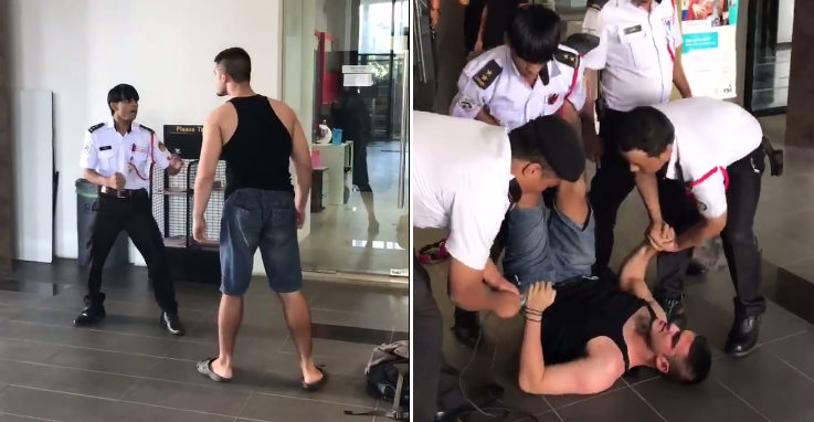Big MMA Fighter Takes on Petite Security Guard in Subang Jaya Condo, Fails Miserably - World Of Buzz