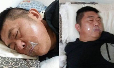 Lady Goes into Bedroom, Shocked to See Own Husband's Mouth Sealed with Tape - World Of Buzz 3