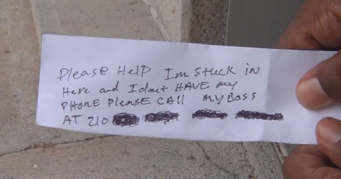 Man stuck inside ATM machine, slide notes through receipt slot asking for help - World Of Buzz 7