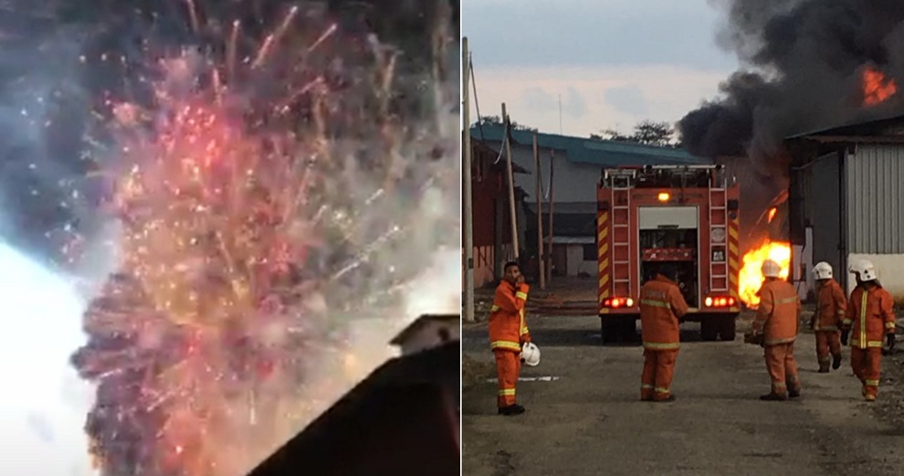Scary Videos of Johor Factory Filled with Fireworks Catching Fire Goes Viral - World Of Buzz
