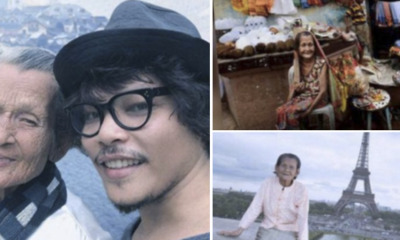 Loving Son Photoshops His Aging Mother Into Pictures to Bring Her Around the World - World Of Buzz