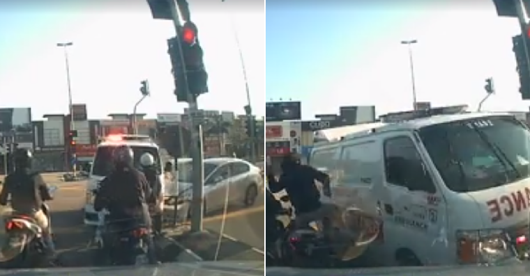 Penang Ambulance Crashes Into Motorcycles at Opposite Lane After Running Through Red Lights - World Of Buzz 4