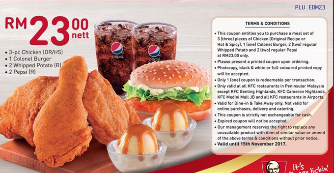 Print This KFC Voucher As Many As You Wish and Enjoy Fried Chicken All Day Every Day! - WORLD OF BUZZ