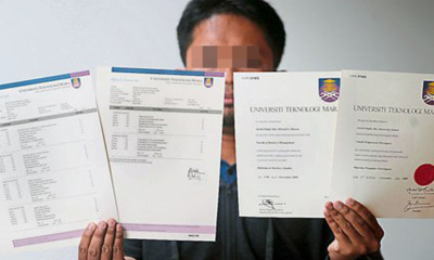 Syndicate in Puchong Sells Fake Scrolls From UiTM and Segi College For as Low as RM1,000 - WORLD OF BUZZ