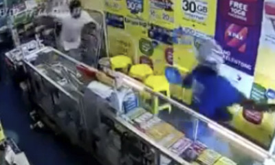 Two Men Rob a Store in Puchong With Plastic Gun, Owner Teaches Them a Lesson - WORLD OF BUZZ