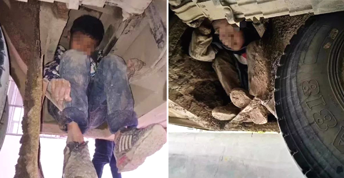 8YO Kids Dangerously Cling Under Bus For 3 Hours and 80KM Just to See Their Parents - WORLD OF BUZZ