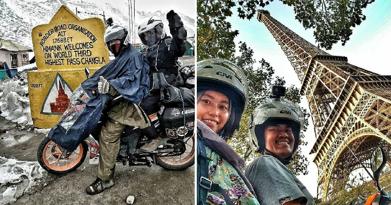 Inspiring M'sian Couple Went on An Epic Trip Riding a Kapcai From Klang to Europe - WORLD OF BUZZ 3