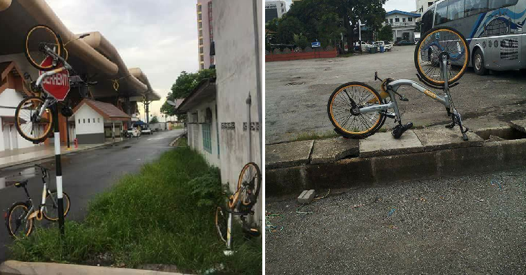 M'sians Outraged Over Photos of Shared Bicycles Badly Vandalised and Abused - WORLD OF BUZZ 7