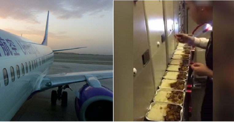 Air Stewardess Caught on Camera Eating Passenger's Leftover Meal, Gets Suspended - WORLD OF BUZZ 4