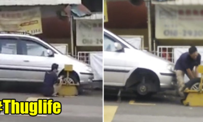 Man's Car Clamped in Cheras, Decided to 'Unclamp' it by Himself - WORLD OF BUZZ