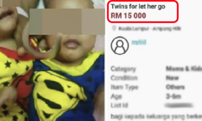 Young Malaysia Couple Posts an Ad Online to Sell Off Their Newborn Twins for RM15,000 - WORLD OF BUZZ