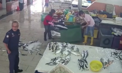 CCTV Footage Shows Officers Overturning Trays Of Fish During Patrol at Kuala Selangor Market - WORLD OF BUZZ 3