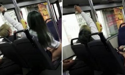 Girl's Shoes Get Soaked From Rain, Decides To Dry Them Using Bus Air Conditioner - WORLD OF BUZZ