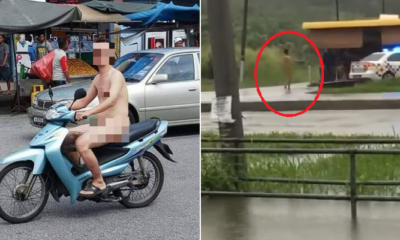 Naked Man Casually Riding Motorcycle in Teluk Intan Detained by Police - WORLD OF BUZZ 3